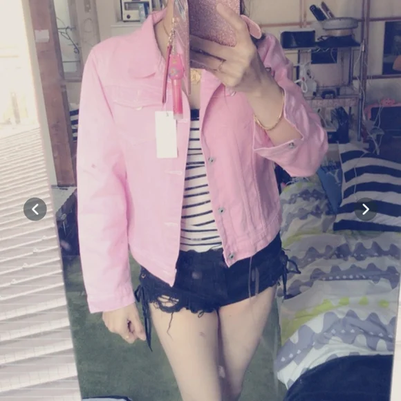 Pink jeans jacket - Picture 3 of 3